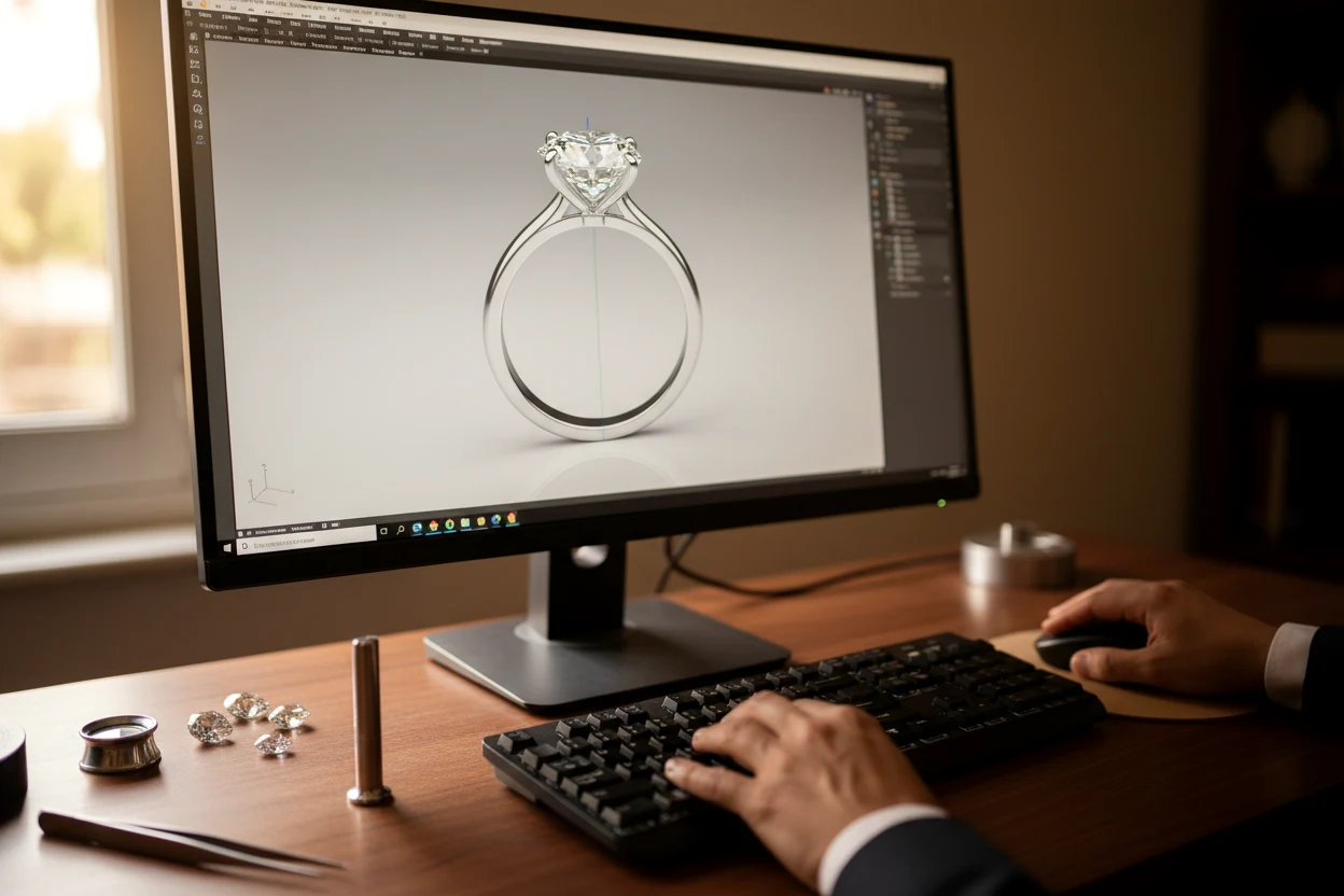 Engagement ring CAD design
