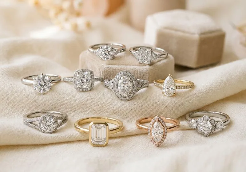 A three stone diamond engagement ring with certified centre and side diamonds
